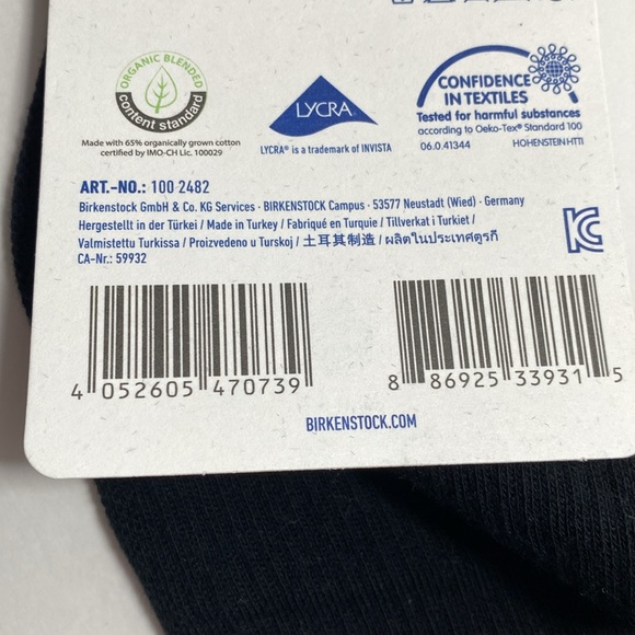 NWT Birkenstock women’s boot socks size L8-L10 black color 1 pair - Picture 3 of 3